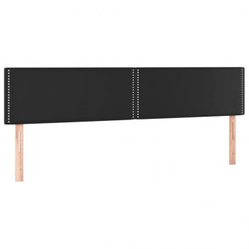 LED Kopfteil Schwarz 160x5x78/88 cm Kunstleder