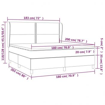 Boxspringbett mit Matratze Dunkelgrün 180x200 cm Samt