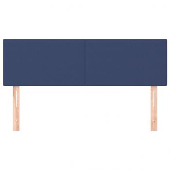 Kopfteile 2 Stk. Blau 72x5x78/88 cm Stoff