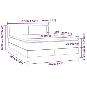 Boxspringbett mit Matratze Schwarz 140x200 cm Kunstleder