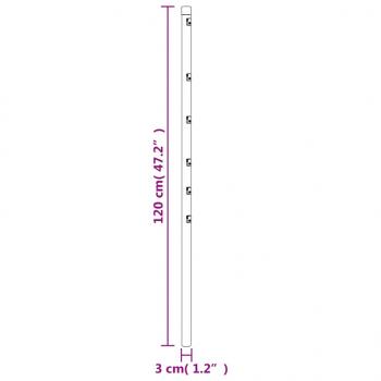  Zaunpfosten 15 Stk. Silbern 120 cm Verzinkter Stahl