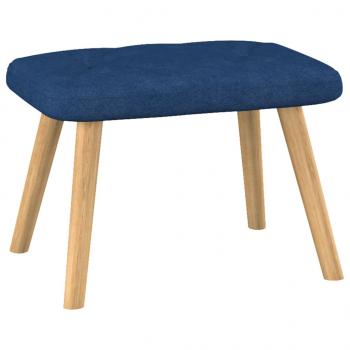 Schaukelsessel mit Hocker Blau Stoff