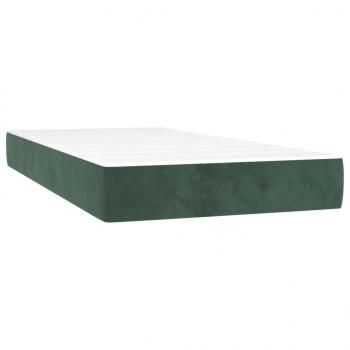 Boxspringbett mit Matratze Dunkelgrün 200x200 cm Samt