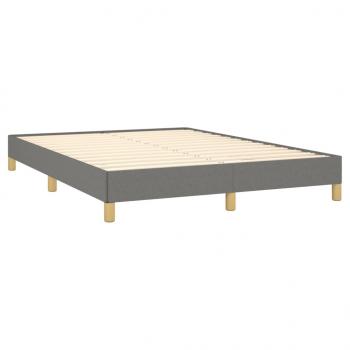 Boxspringbett mit Matratze Dunkelgrau 140x190 cm Stoff