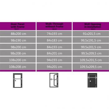 Haustür Anthrazit 98x208 cm PVC