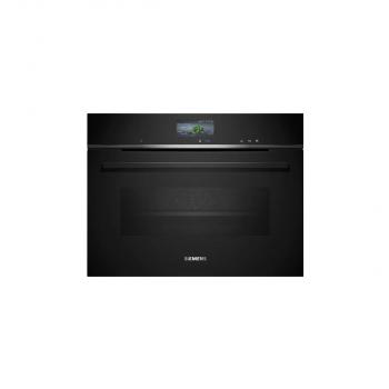 ARDEBO.de Siemens CS736G1B1 iQ700 A+ Kompaktbackofen mit Dampffunktion, 59,4 cm breit, 47 L, Wassertank, Grill, Kindersicherung, 4D Heißluft, Home Connect, schwarz