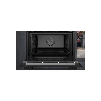 Siemens CS736G1B1 iQ700 A+ Kompaktbackofen mit Dampffunktion, 59,4 cm breit, 47 L, Wassertank, Grill, Kindersicherung, 4D Heißluft, Home Connect, schwarz