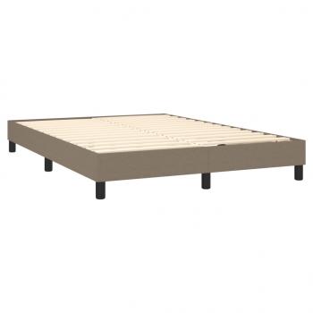 Boxspringbett mit Matratze Taupe 140x200 cm Stoff