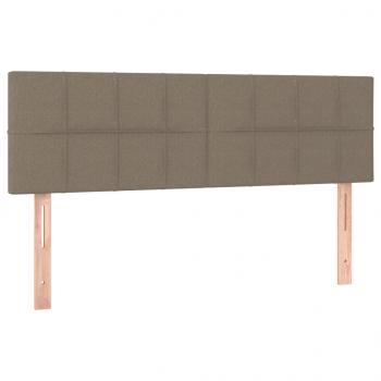 Boxspringbett mit Matratze & LED Taupe 140x190 cm Stoff