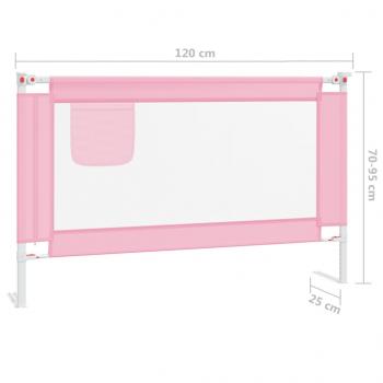 Kleinkind-Bettschutzgitter Rosa 120x25 cm Stoff