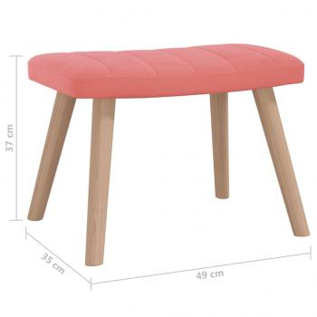 Relaxsessel mit Hocker Rosa Samt