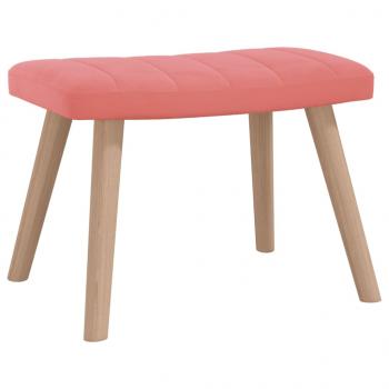 Relaxsessel mit Hocker Rosa Samt