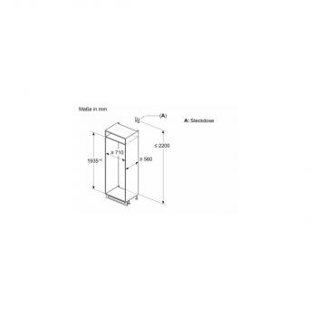 Siemens KB96NVFE0 iQ300 Einbau Kühl-Gefrierkombination, Nischenhöhe 195 cm, 383 L, Full noFrost, Festtürtechnik, Home Connect, hyperFresh, weiß