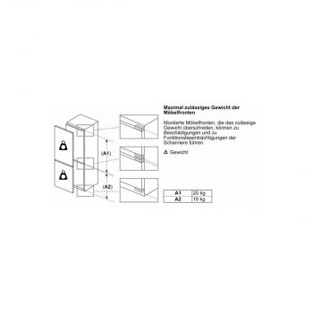 Siemens KB96NVFE0 iQ300 Einbau Kühl-Gefrierkombination, Nischenhöhe 195 cm, 383 L, Full noFrost, Festtürtechnik, Home Connect, hyperFresh, weiß