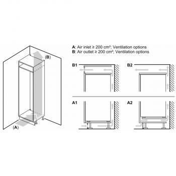 Siemens KI22LVFE0 iQ300 Einbaukühlschrank mit Gefrierfach, Nischenhöhe: 88 cm, 119 L, Flachscharnier, Super Cooling, extrem leise, weiß