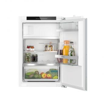 ARDEBO.de Siemens KI22LADD1 iQ500 Einbaukühlschrank mit Gefrierfach, Nischenhöhe: 88 cm, 119 L, Flachscharnier, hyperFresh, Home Connect, weiß