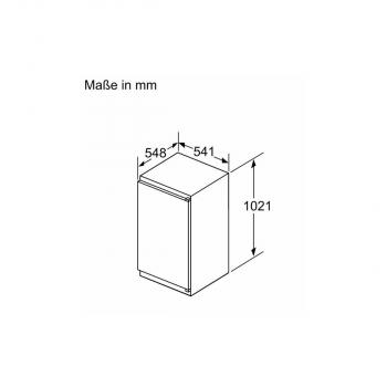 Siemens KI32LNSE0 iQ100 Einbaukühlschrank mit Gefrierfach, Nischenhöhe 102,5 cm, 147 L, Schleppscharnier, Super Cooling, extrem leise, Home Connect, weiß