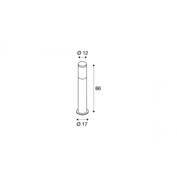 SLV F-POL Outdoor Standleuchte, TC-(D,H,T,Q)SE, IP54 , rund, anthrazit, max. 20W (231595)