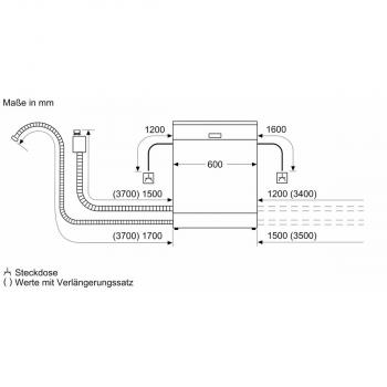 Siemens SX65ZX07CE iQ500 Vollintegrierter XXL Geschirrspüler, 60 cm breit, 14 Maßgedecke, aquaStop, emotionLight, HomeConnect