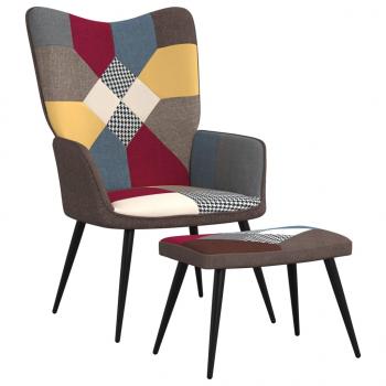 Relaxsessel mit Hocker Patchwork Stoff