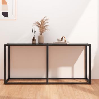 ARDEBO.de - Konsolentisch Schwarz 160x35x75,5 cm Hartglas