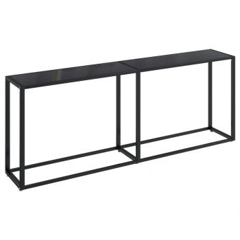 Konsolentisch Schwarz 200x35x75,5 cm Hartglas