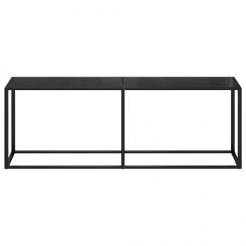 Konsolentisch Schwarz 220x35x75,5 cm Hartglas