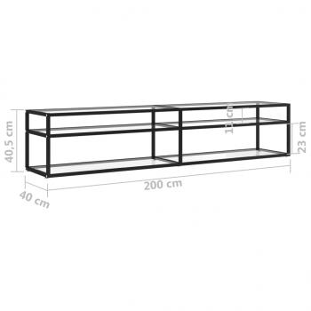 TV-Schrank Transparent 200x40x40,5 cm Hartglas