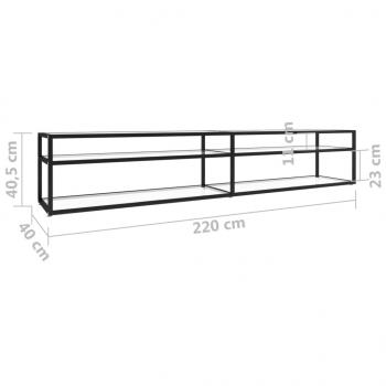 TV-Schrank Transparent 220x40x40,5 cm Hartglas