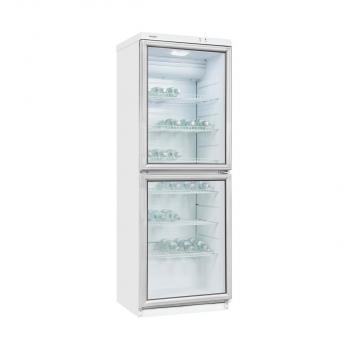 Exquisit GKS350-2-GT-280D Glastür-Kühlschrank, 60 cm breit, 320l, weiß