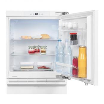 Exquisit UKS140-V-FE-010D Unterbau-Kühlschrank, Nischenhöhe: 82,5 cm, 138L, Festtürtechnik, Schnellkühlen, weiß