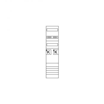 Hager ZH3EZ12PN Komplettfeld univers Z, 2 ZP, BKE-I, OKK, 1050mm, 1-feldig, PV-Übersch./Kaskade