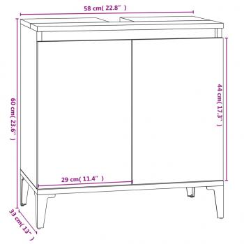 3-tlg. Badmöbel-Set Weiß Holzwerkstoff