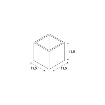 SLV PLASTRA Wandleuchte, QT14, eckig, Cube, weißer Gips, max. 42 W (148018)