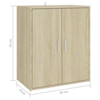 Schuhschrank Sonoma-Eiche 60x35x70 cm Holzwerkstoff