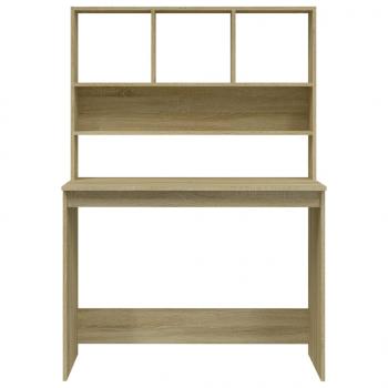 Schreibtisch mit Regal Sonoma-Eiche 102x45x148 cm Holzwerkstoff