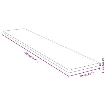 Wandregal 100x20x1,5 cm Bambus