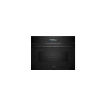 ARDEBO.de Siemens CM724G1B1 iQ700 Einbaukompaktbackofen mit Mikrowellenfunktion, 59,4 cm breit, 900 W, 45 L, Home Connect, Grillfunktion, schwarz