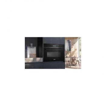 Siemens CM724G1B1 iQ700 Einbaukompaktbackofen mit Mikrowellenfunktion, 59,4 cm breit, 900 W, 45 L, Home Connect, Grillfunktion, schwarz