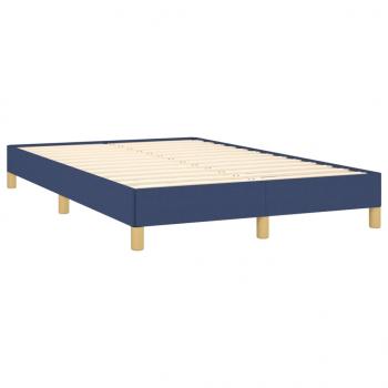 Boxspringbett mit Matratze Blau 120x200 cm Stoff