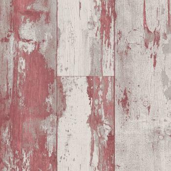 ARDEBO.de - DUTCH WALLCOVERINGS Tapete Holzoptik Rot und Beige