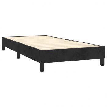 Boxspringbett mit Matratze Schwarz 90x190 cm Samt