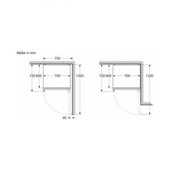 Bosch KGN49VICT Stand Kühl- Gefrierkombination, 70 cm breit, 440L, NoFrost, Multi Airflow, 0 Grad Fach, Schnellkühlen, Schnellgefrieren, Edelstahl mit Antifingerprint