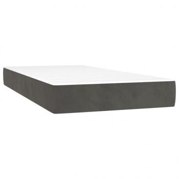 Boxspringbett mit Matratze Dunkelgrau 90x190 cm Samt 