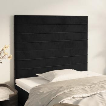 ARDEBO.de - Kopfteile 2 Stk. Schwarz 90x5x78/88 cm Samt