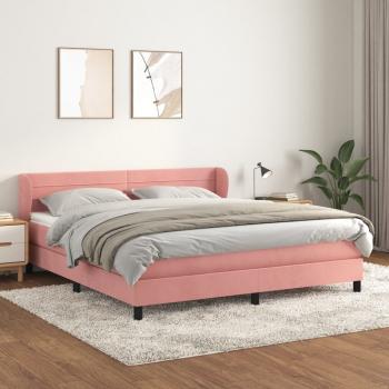 ARDEBO.de - Boxspringbett mit Matratze Rosa 180x200 cm Samt