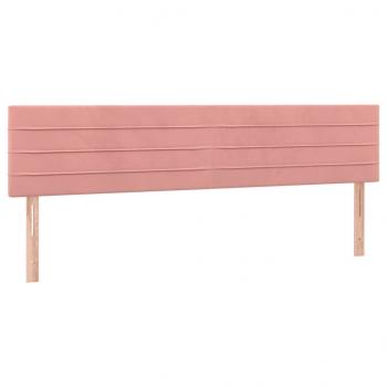 Boxspringbett mit Matratze Rosa 180x200 cm Samt