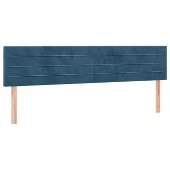 Kopfteile 2 Stk. Dunkelblau 90x5x78/88 cm Samt