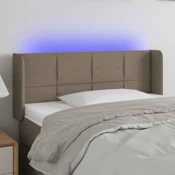 ARDEBO.de - LED Kopfteil Taupe 103x16x78/88 cm Stoff