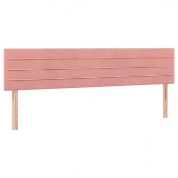 Boxspringbett mit Matratze Rosa 200x200 cm Samt